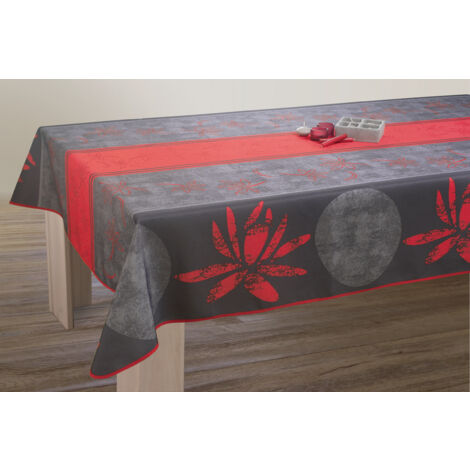 Nappe Anti Taches Lotus Rouge Rectangle 120 X 150 Cm