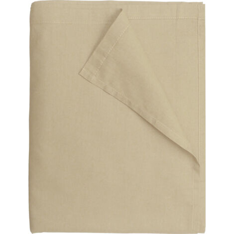Drap Plat 240x300 cm Ficelle - 100% coton 57 Fils