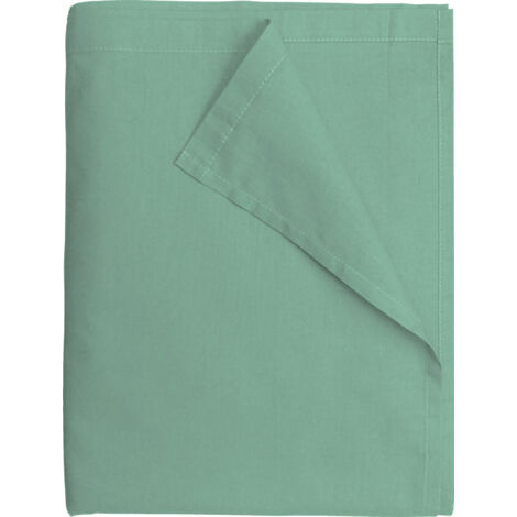 Drap Plat 240x300 cm Vert tilleul - 100% coton 57 Fils