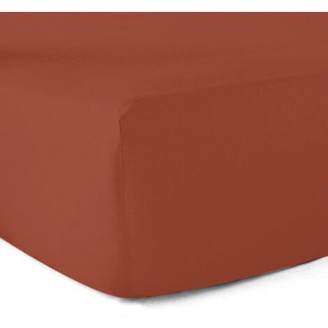 Drap-housse 100% coton 57 Fils Tomette - 80 x 200 cm - Bonnet 30 cm