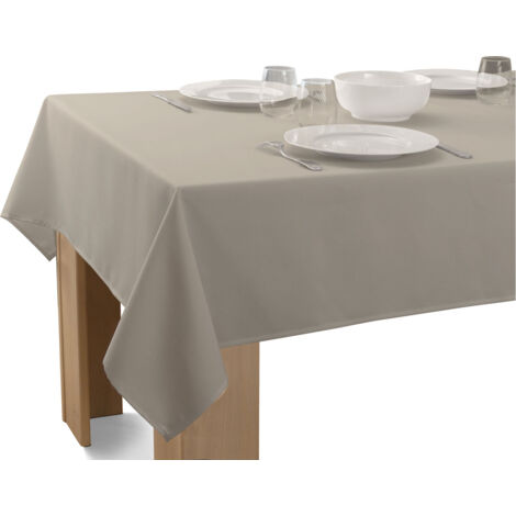 Nappe Unie Anti-taches Ficelle - Rectangle 150 x 240 cm (1/3)