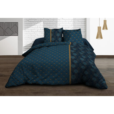 Housse de couette 240x260 + 2 taies - Pur coton 57 fils - Seattle