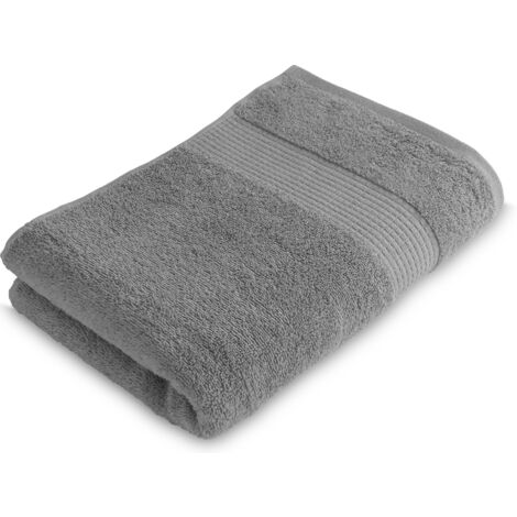 Drap de Douche 70 x 130 cm - 100% Coton - 450 gr/m2 - Gris (1/3)