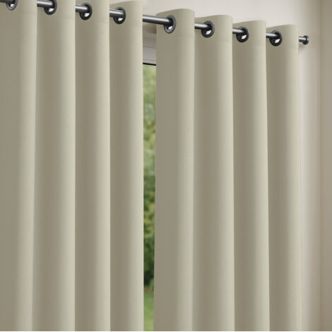 Lot de 2 Rideaux obscurcissants 135 x 240 cm Ficelle