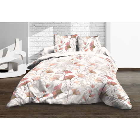 Housse de couette 240x260 + 2 taies - Pur coton 57 fils - Kyoto