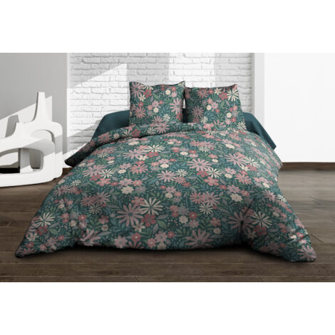 Housse de couette 240x260 + 2 taies - Pur coton 57 fils - Maguy (1/5)