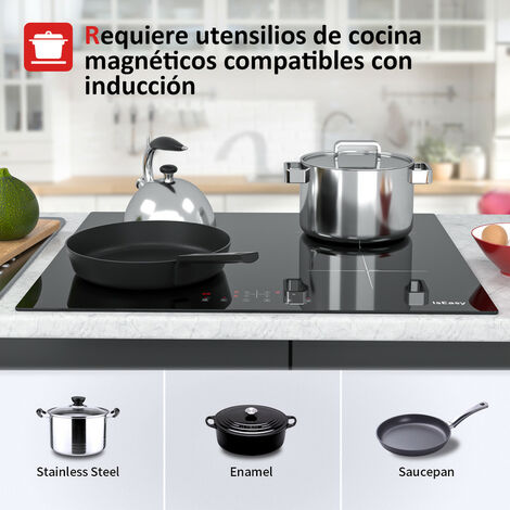 Placa de cocina - AMSTA, AMTI4Z7000 Placa de Inducción 4 zonas 70 cm 7000w  Negra