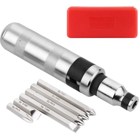 Destornilladores Impacto, MAXPOWER 8pcs Juego de Destornilladores Impacto Fuerte de Cabeza Lote de Acero al Cromo-vanadio Ranuras kit Herramientas de Reparación Precisión