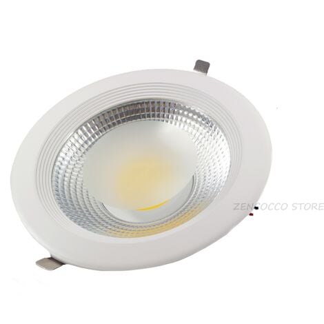 Pack spot encastrable fixe RT2012 LED 10W max bland + ampoule LED GU10 5W  blanc Chaud