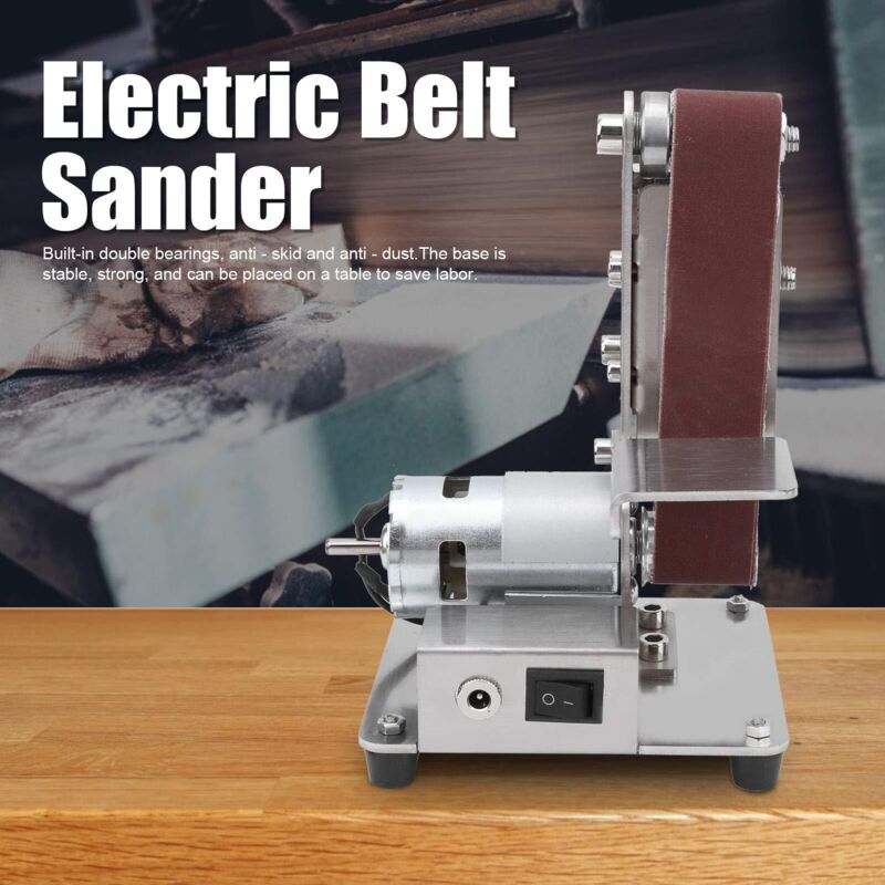 Touret A Polir Mini Ponceuse à Bande, Ponceuse électrique De Table, 7 Vitesses, Polisseuse DIY 4000-9000 Tr/min, Ponceuse à Banque Pour Le Ponçage Du Métal, Du Bois Machine Ponçage Bois Métal Bijouterie