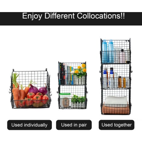 Paniers Muraux Suspendus, Panier En Fil Métallique à Montage