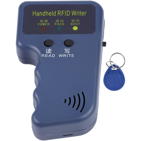125KHz EM4100 Lecteur copieur de cartes d'identité RFID portable + 1 porte-clés (1/5)