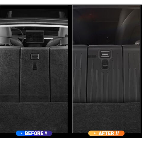 Lot De 2 Protège-dossiers Pour Siège Tesla Model 3 - Similicuir - 32x28 Cm