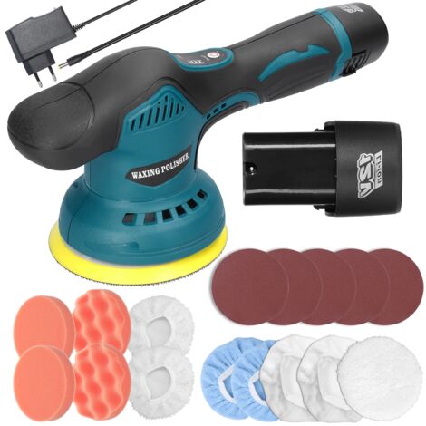 Zoternen Machine à polir excentrique rechargeable pour voiture, machine à polir électrique pour voiture à 8 vitesses réglables, machine à polir multifonctionnelle à batterie Li-ion (1/5)