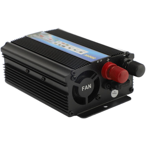 Onduleur de puissance 12V 500W, convertisseur DC à AC en alliage d'aluminium, haute efficacité, pour voiture, usage domestique, prise ue 220V