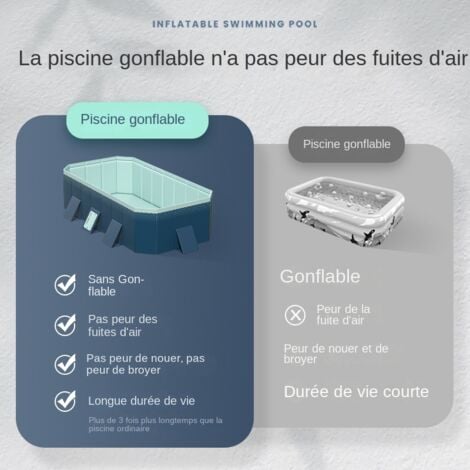 Piscine Hors-sol Autoportante 1.6 m,Piscine Pliable,épaissie et Résistante à l'usure,Convenant Aussi Bien aux Enfants qu'aux Adultes