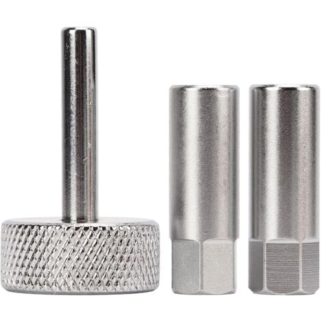 Kit d'outils de réglage de soupape à poussoir 3 pièces, poussoir de soupape de scooter moto KIMISS, douilles pour écrous de blocage de 8 à 9 mm, tournevis carré de 3 mm pour motos et VTT