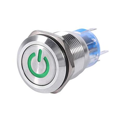 HUAZIZ 8 Pezzi Interruttore a Levetta Impermeabile 20A 12V DC SPST ON/OFF 3 Pin 2 Posizioni Rotondo Interruttore a Bilanciere con Luce a LED, per Auto Barca Camion Elettrodomestici