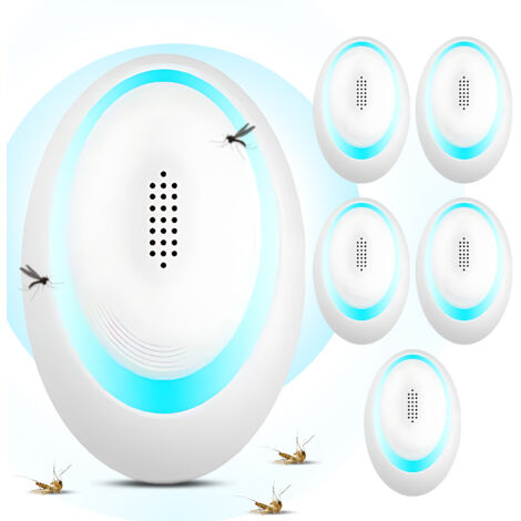 6 x Répulsif ultrason anti-insectes et rongeurs 100㎡ double fréquence sans produit chimique (1/5)