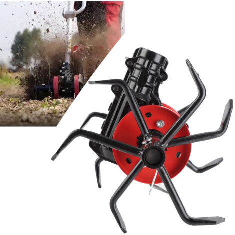 Zoternen Débroussailleuse Roue d'herbe Sol Desserrer Tête Mini Motoculteur Roue de Labour Profond pour Cultivateur de Motoculteur de Jardin ,26mm 9 Dents