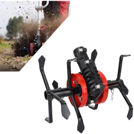 Zoternen Débroussailleuse Roue d'herbe Sol Desserrer Tête Mini Motoculteur Roue de Labour Profond pour Cultivateur de Motoculteur de Jardin ,28mm 9 Dents