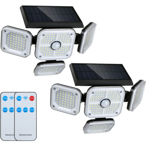 Applique Murale Solaire Extérieur - Détecteur De Mouvement - 8 LED - Étanche IP54 - Pour Jardin, Allée