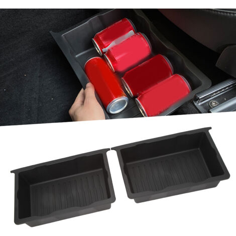 Coffre De Rangement Sous Siège Tesla Model X – 2 Boîtes étanches, Plateau Caché | Accessoire 2017-2024