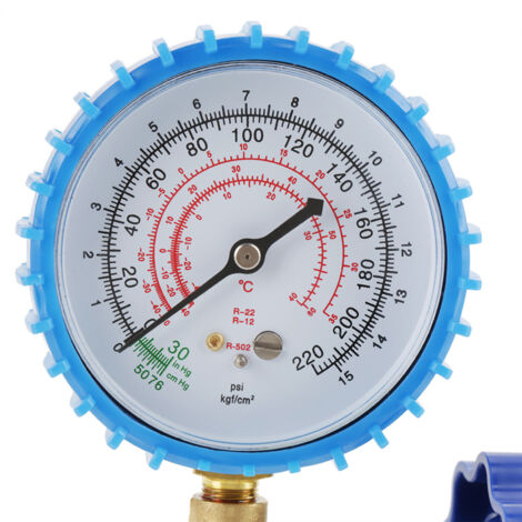 Manomètre 800 PSI Pour Climatisation – Compatible R404A R22 R410A R134A, Échelle Claire, Robuste Et Fiable