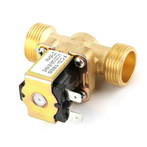 Électrovanne Laiton Normalement Fermée G3/4 2 Voies 220/240V - Pour Eau Air Appareils Domestiques