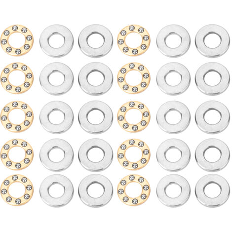 Lot de 10 butées à billes miniatures plates en acier de haute précision (F4-9M 4 x 9 x 4 mm) (1/5)