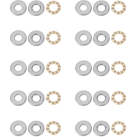 Lot de 10 roulements à billes miniatures en acier plat de haute précision (F10-18M 10 x 18 x 5,5 mm) (1/5)