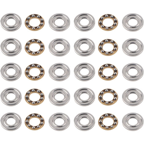 Lot de 10 butées à billes miniatures plates en acier de haute précision (F6-14M 6 x 14 x 5 mm) (1/5)
