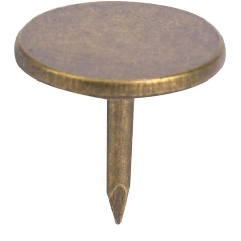 Clous de tapisserie Sheens, 100 pièces, clous décoratifs ronds à tête plate en fer cyan bronze pour meubles de canapé anciens, accessoires métalliques de tapisserie (11 x 11 mm) (1/5)