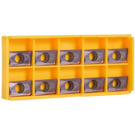 Plaquettes en carbure pour tôle, 10 pièces APMT1604 M2 VP15TF, plaquettes en carbure CNC, pour tour de coupe avec boîte violette, pour le traitement de l'acier inoxydable. (1/5)