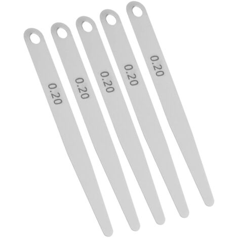 Lot de 5 jauges d'épaisseur métriques pour outil de mesure de fente 0,2/0,3 mm en acier inoxydable pour largeur de fente (0,2).