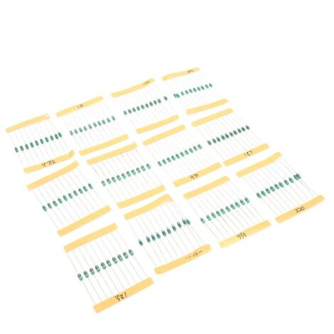 Lot de 120 inductances standard 1/4 W 1 UH - 1 MH, 12 anneaux d'inductance de couleur, pour composants électroniques (1/5)