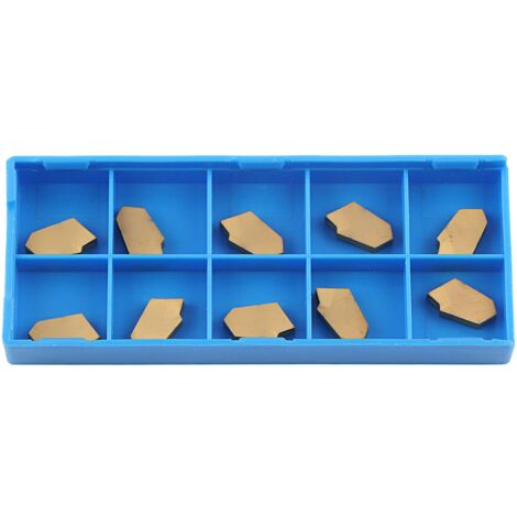 Lot de 10 plaquettes de tournage en carbure CNC, outils de coupe pour tour à métaux, outils de tournage de filetage en acier rapide