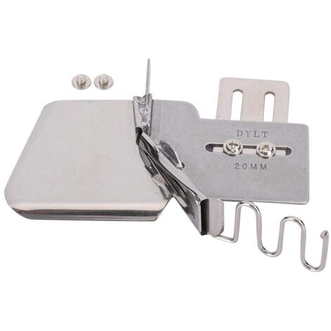 Agrafeuse plate pour machine à coudre, relieuse 4 voies, ruban de reliure pour accessoires de machine à coudre industrielle (20 mm) (1/5)