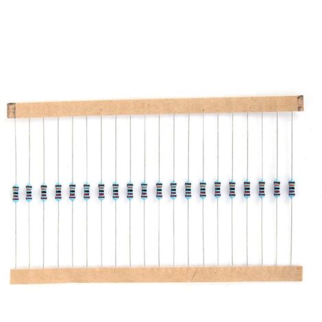 Lot de 600 résistances à film 1/4 W 1 % 12 V en acier inoxydable avec interrupteur à flotteur à bille, écrous et rondelles M6, 10 Ω-1 M, 30 valeurs, 20 résistances de chaque (1/5)
