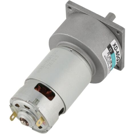 Moteur à Engrenages 370 DC 6V/12V/24V - Réversible, Couple élevé, Arbre à Angle Droit - Pour Projets Robotiques, DIY