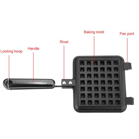 Bonera Poêle à Gaufres Gaufrier Gaz Fonte Anti Adhésif Double Face Bonera Poêle à Gaufres Gaufrier Gaz Fonte Anti Adhésif Double Face