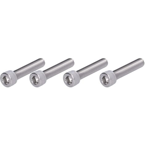 Hilitand Lot de 4 vis à tête cylindrique à six pans creux M10 en acier inoxydable A2, pas fin de 1,25 mm (M10 x 50) (1/5)