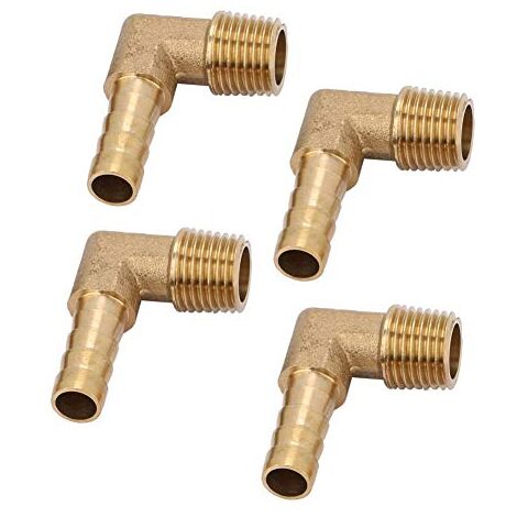 Adaptateur de raccord de tuyau Zoternen, 4 pièces, filetage mâle en laiton, coude, connecteur de tuyau G1/4" (G1/4" 8 mm) (1/5)