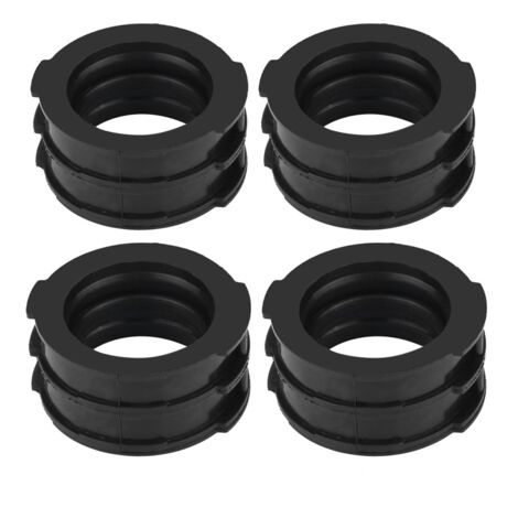 Manchon de collecteur d'admission Zoternen, 4 pièces, joint en caoutchouc de collecteur d'admission de carburateur pour V-MAX 1200 VMX12V 1985-2007, noir