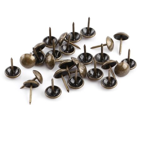 Clous De Tapisserie Uxcell - Tête Carrée 12 Mm - Teinte Bronzée - Lot De 10 - Pour Meubles, Capitonnage