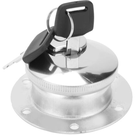 Bouchon de réservoir de carburant rond à 6 trous avec clé et joint pour excavatrice avec générateur (1/5)