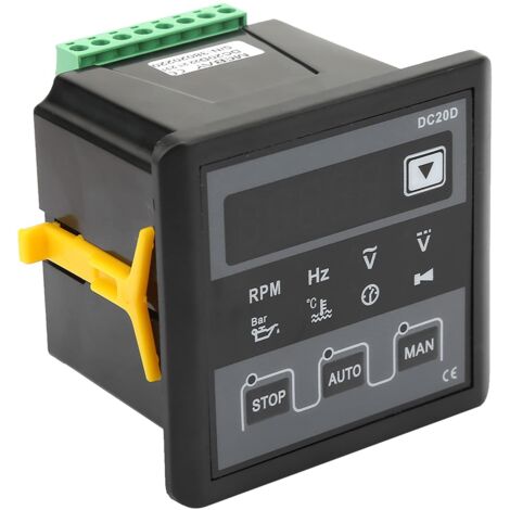 Module de commande de générateur, panneau de commande de générateur DC20D avec affichage d'alarme de protection d'arrêt et de démarrage automatique pour générateurs de moteur (1/5)