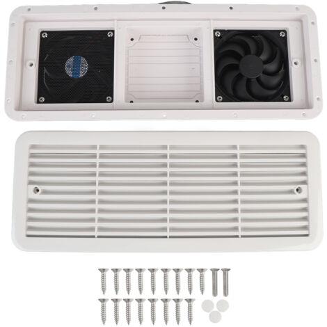 Zoternen 18,94 x 7,32 2,76 pouces de ventilation de ventilation latérale RV 12V 3,6W Air rapide Échange de Ventilation à double voie pour la remorque de yacht en bateau