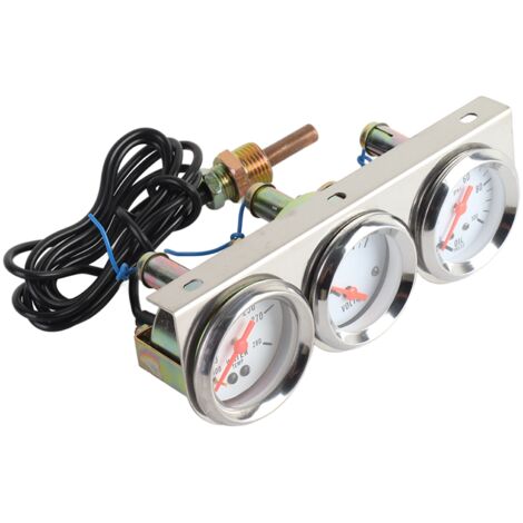 Jauge de voiture - MINIFINKER - 52mm - 3 en 1 - Voltmètre - Jauge de température - Manomètre d Jauge de voiture - MINIFINKER - 52mm - 3 en 1 - Voltmètre - Jauge de température - Manomètre d