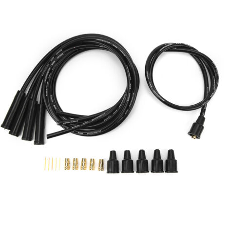 Zoternen Fil de bougie d'allumage de 8 mm 1 m de longueur à haute efficacité STABLE INGRITION SET POUR 4 cylindres Classic Cars Black (1/5)